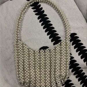 Zara Pearl Beaded Shoulder Bag
